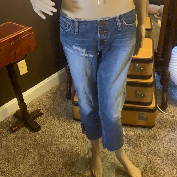 VINTAGE ABERCROMBIE & FITCH CROPPED BUTTONFLY - Picture 1 of 13